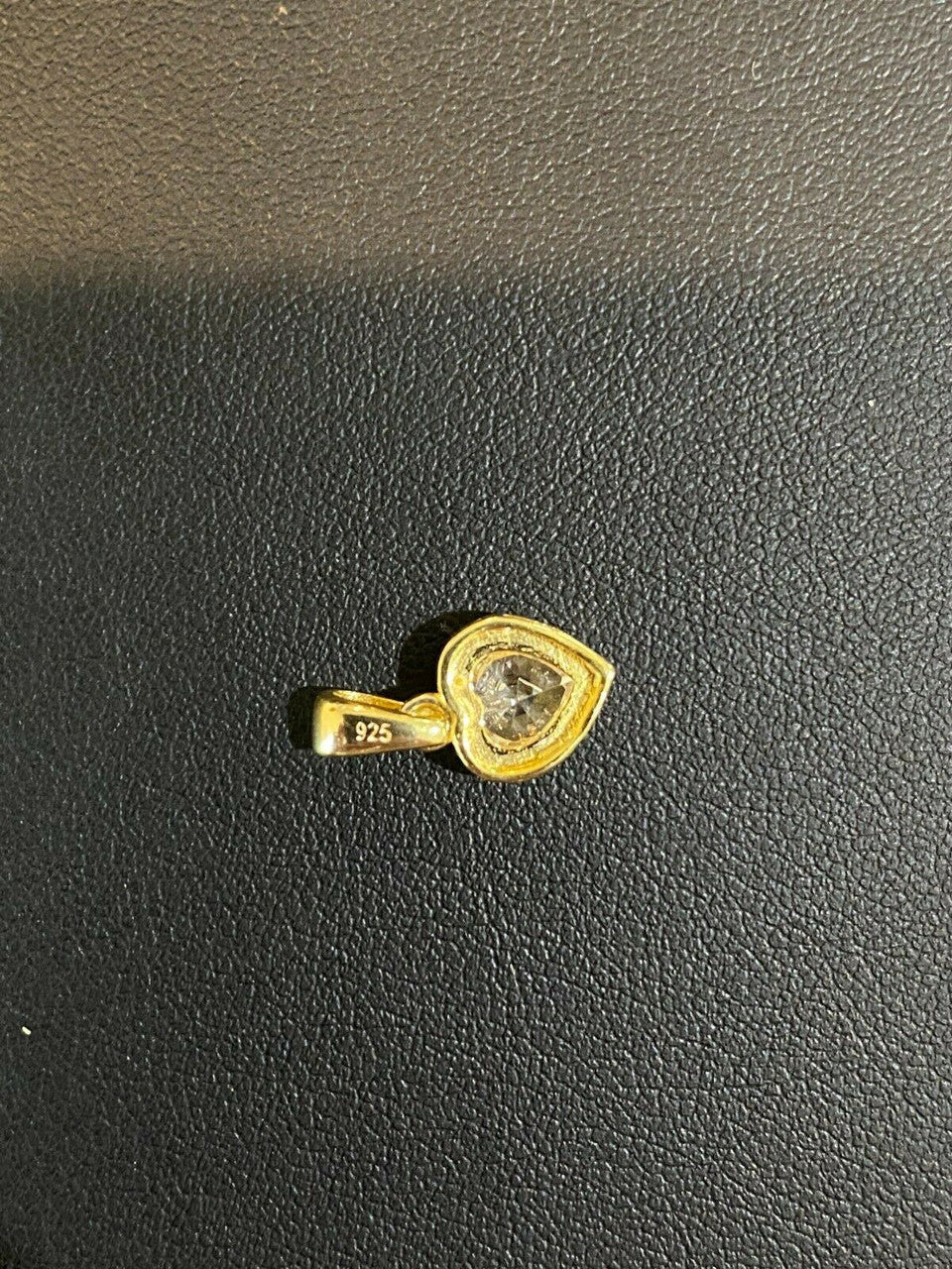 HarlemBling Real 14k Gold Vermeil 925 Silver Heart Shaped Diamond Ring Necklace Earrings Set