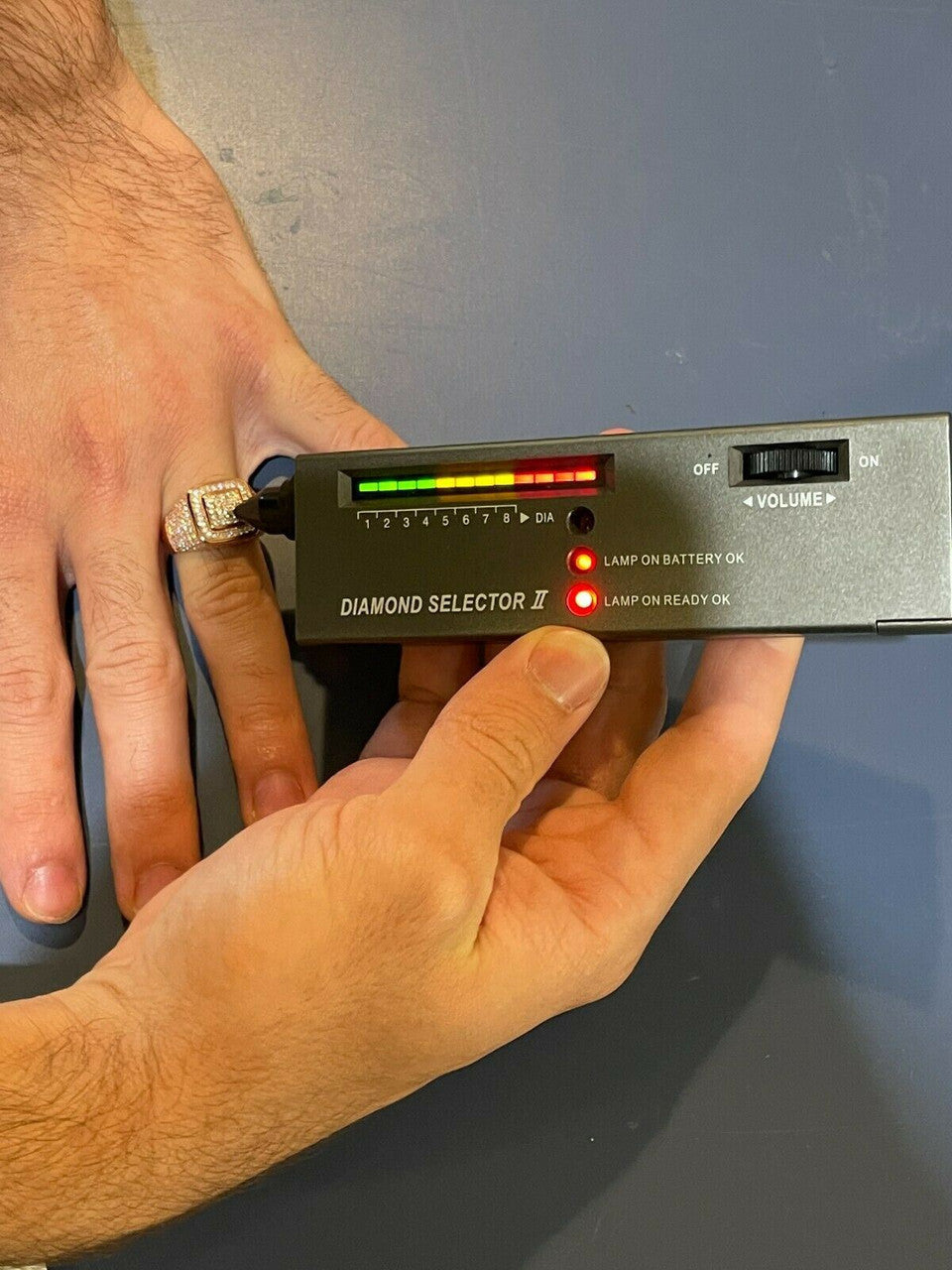 HarlemBling Real 14k Rose Gold Vermeil Men Hip Hop Iced Moissanite Ring Pass Diamond Tester