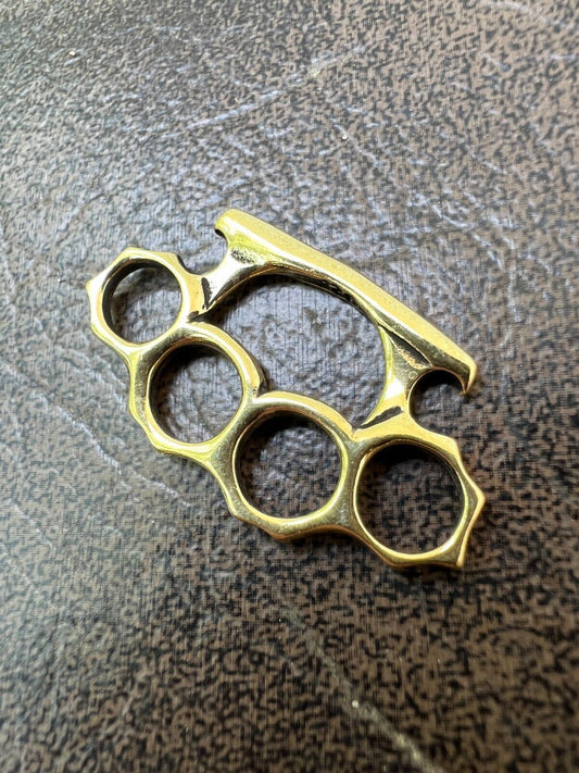 HarlemBling Real 925 Silver / 14k Gold Plated Brass Knuckle Oxidized Pendant Necklace Charm