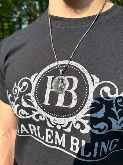 HarlemBling Real 925 Silver / 14k Gold Plated Lion King Of Jungle Medallion Pendant Necklace