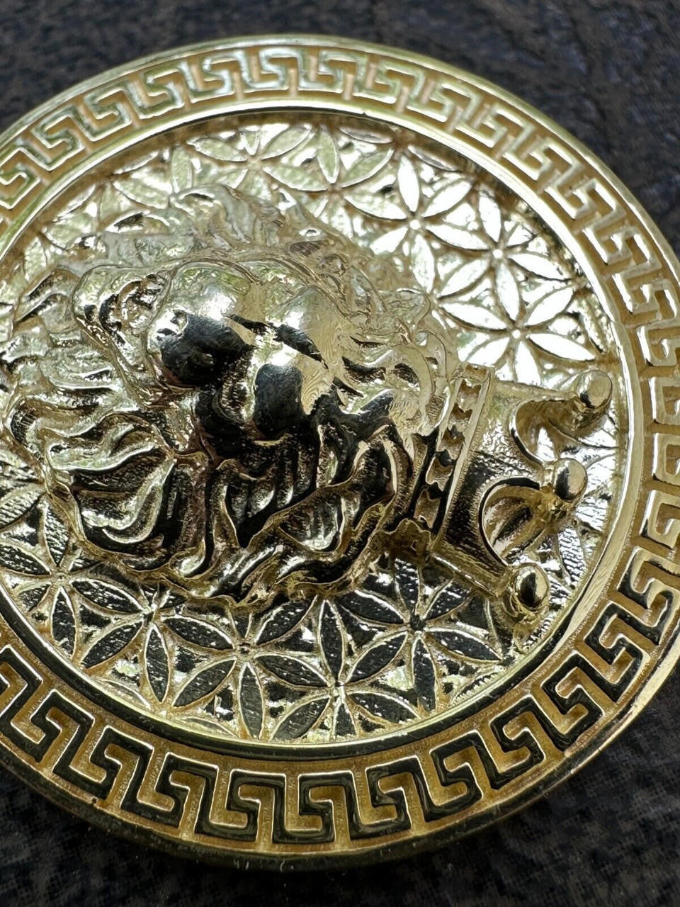 HarlemBling Real 925 Silver / 14k Gold Plated Lion King Of Jungle Medallion Pendant Necklace