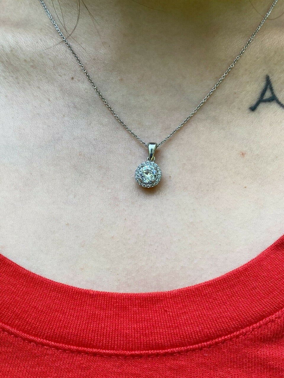 HarlemBling Real 925 Silver Diamond Ring Pendant Necklace Earrings Jewelry Set Wedding Girls