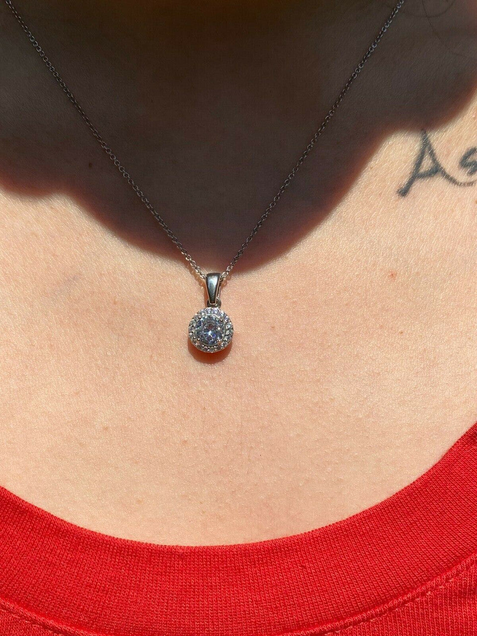 HarlemBling Real 925 Silver Diamond Ring Pendant Necklace Earrings Jewelry Set Wedding Girls