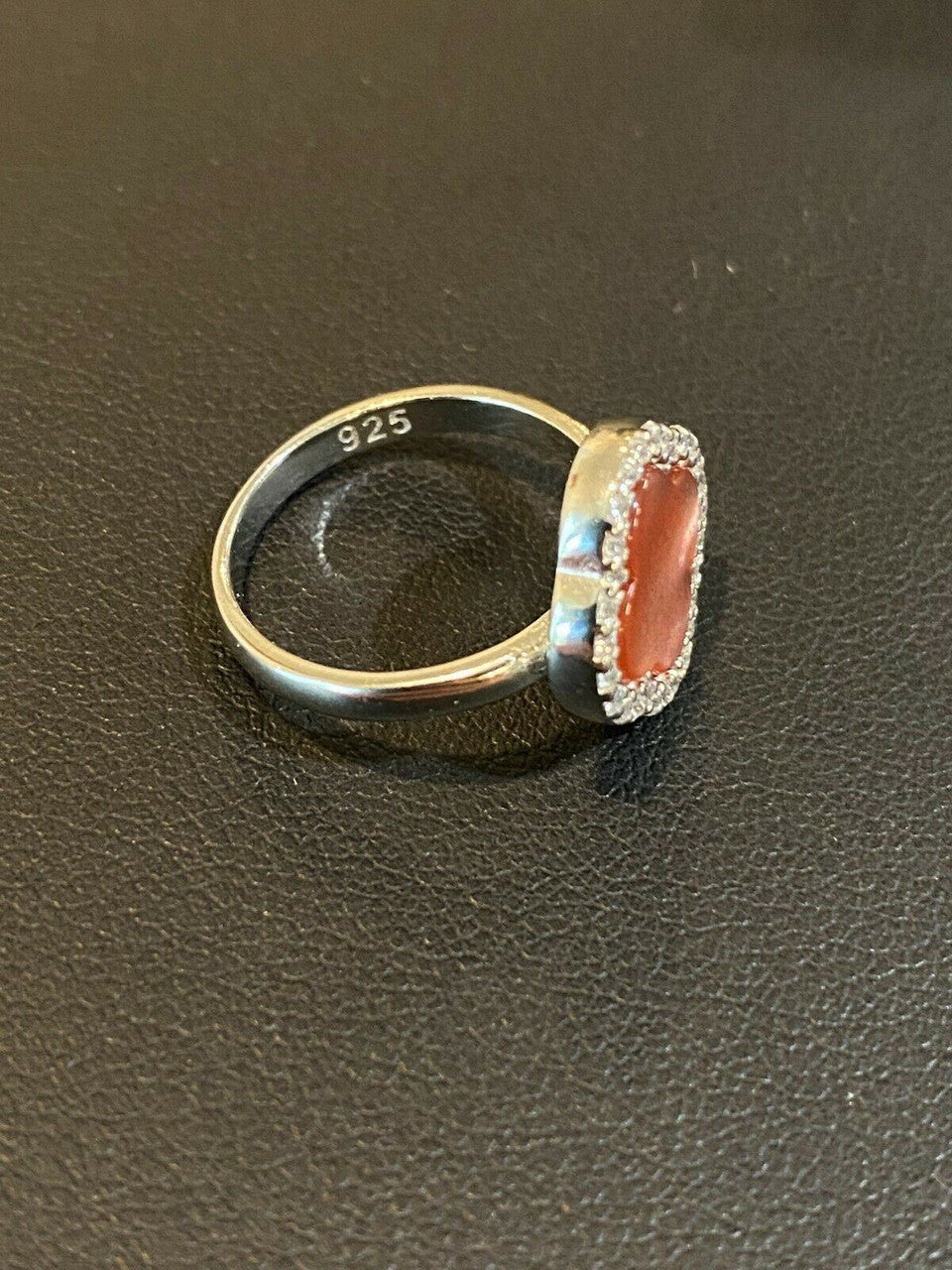 HarlemBling Real 925 Silver Four Leaf Clover Pink Pearl Ring Necklace and Earrings Ladies Set