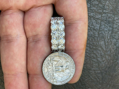 HarlemBling Real 925 Silver Hip Hop Iced Tennis 10mm Moissanite Ring - Passes Diamond Tester