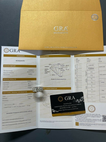 HarlemBling Real 925 Silver Hip Hop Iced Tennis 10mm Moissanite Ring - Passes Diamond Tester