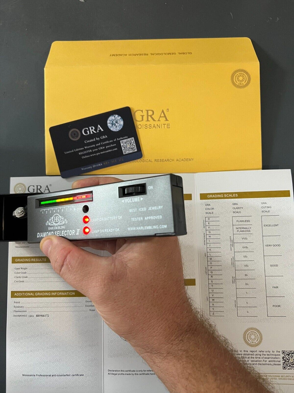 HarlemBling Real 925 Silver Iced 0.6ct VVS Moissanite Jewelry Pinky Ring Pass Diamond Test