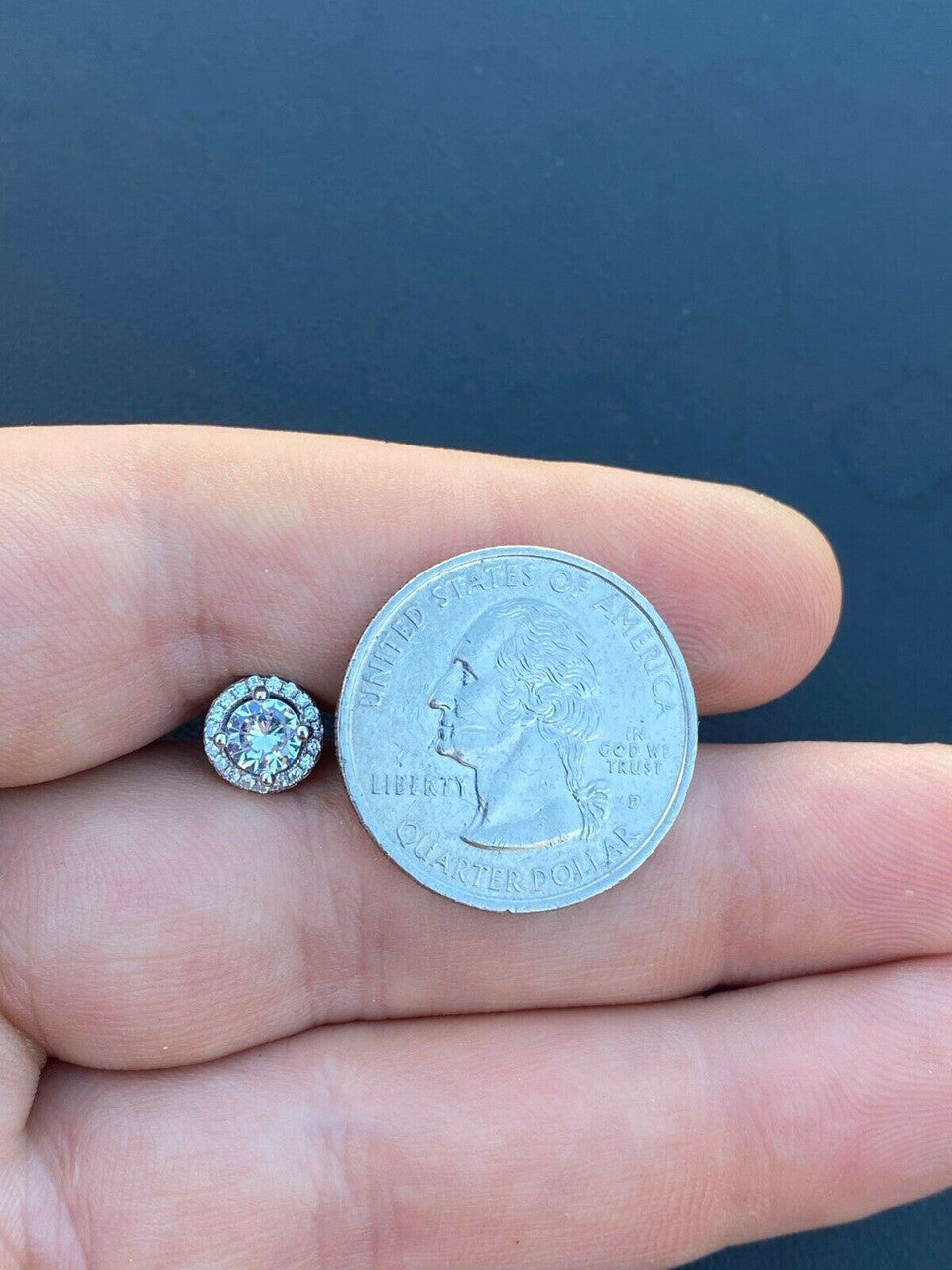 HarlemBling Real 925 Silver Iced Hip Hop Earrings Studs 1.2ct Moissanite - Pass Diamond Test