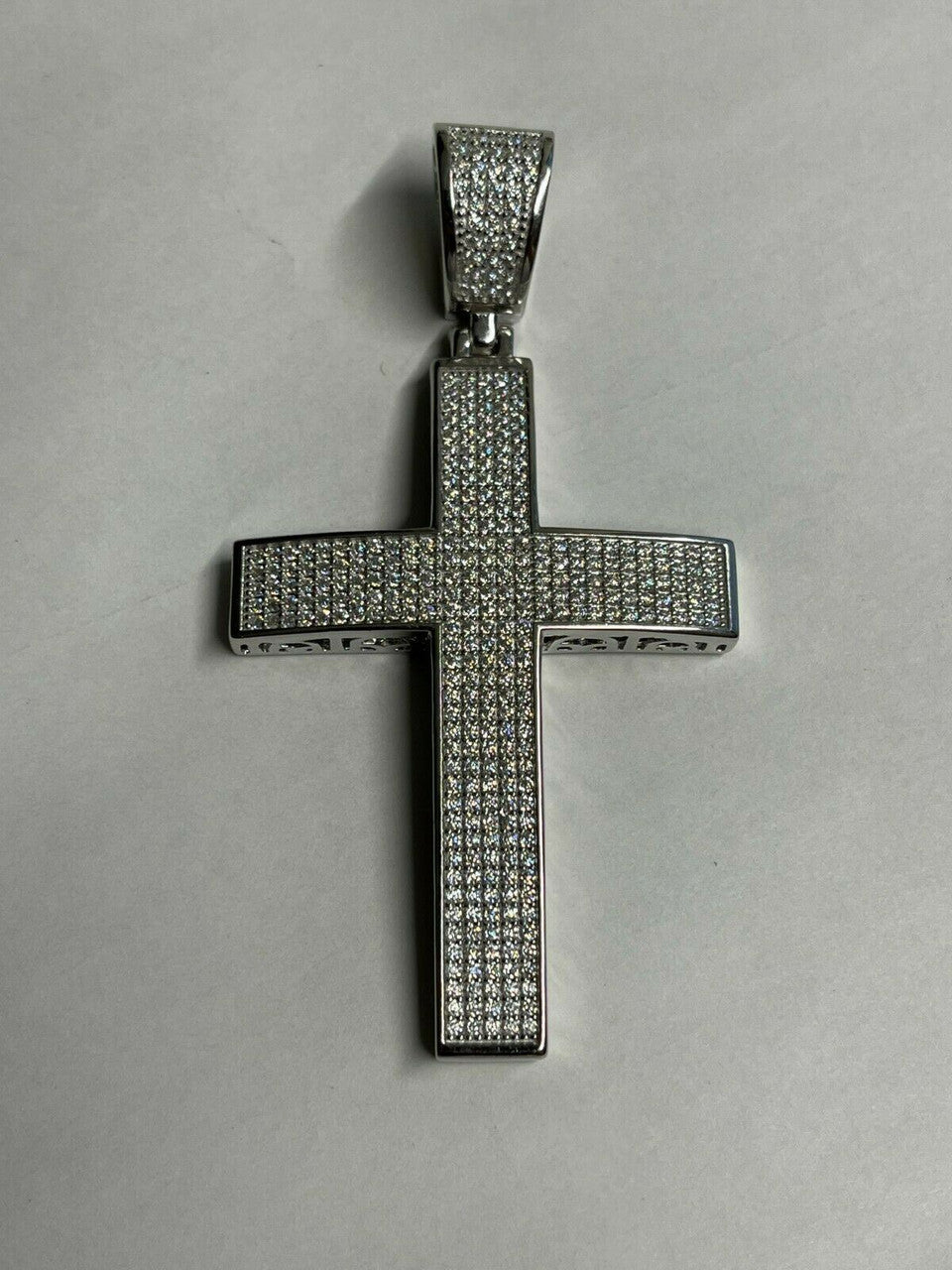 Classic Iced Out Cross Pendant - Moissanite Cross Pendant