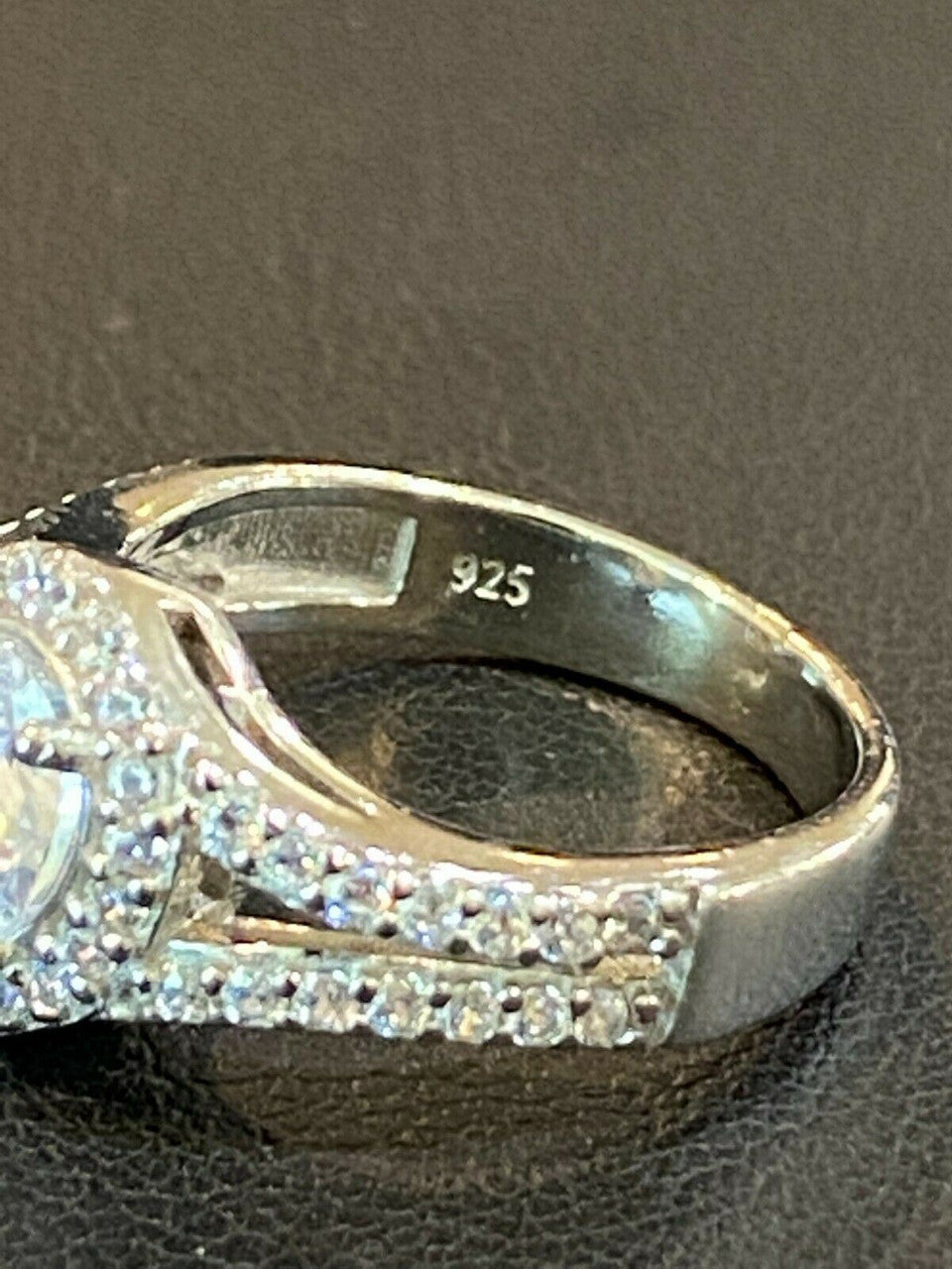 HarlemBling Real 925 Silver Pear Diamond Ring Pendant Necklace Earrings Jewelry Set Girls