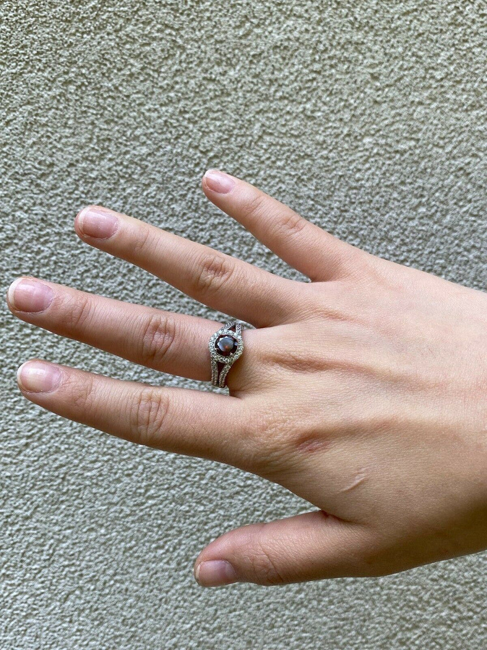 HarlemBling Real 925 Silver Red Ruby and Diamond Ring Pendant Necklace and Earrings Jewelry Set