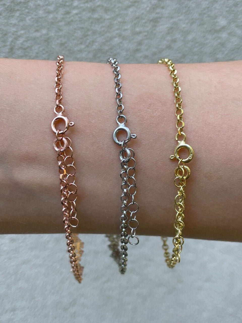 HarlemBling Real 925 Silver Yellow Rose Gold Plated Iced Cluster Solitaire Crystal Bracelet