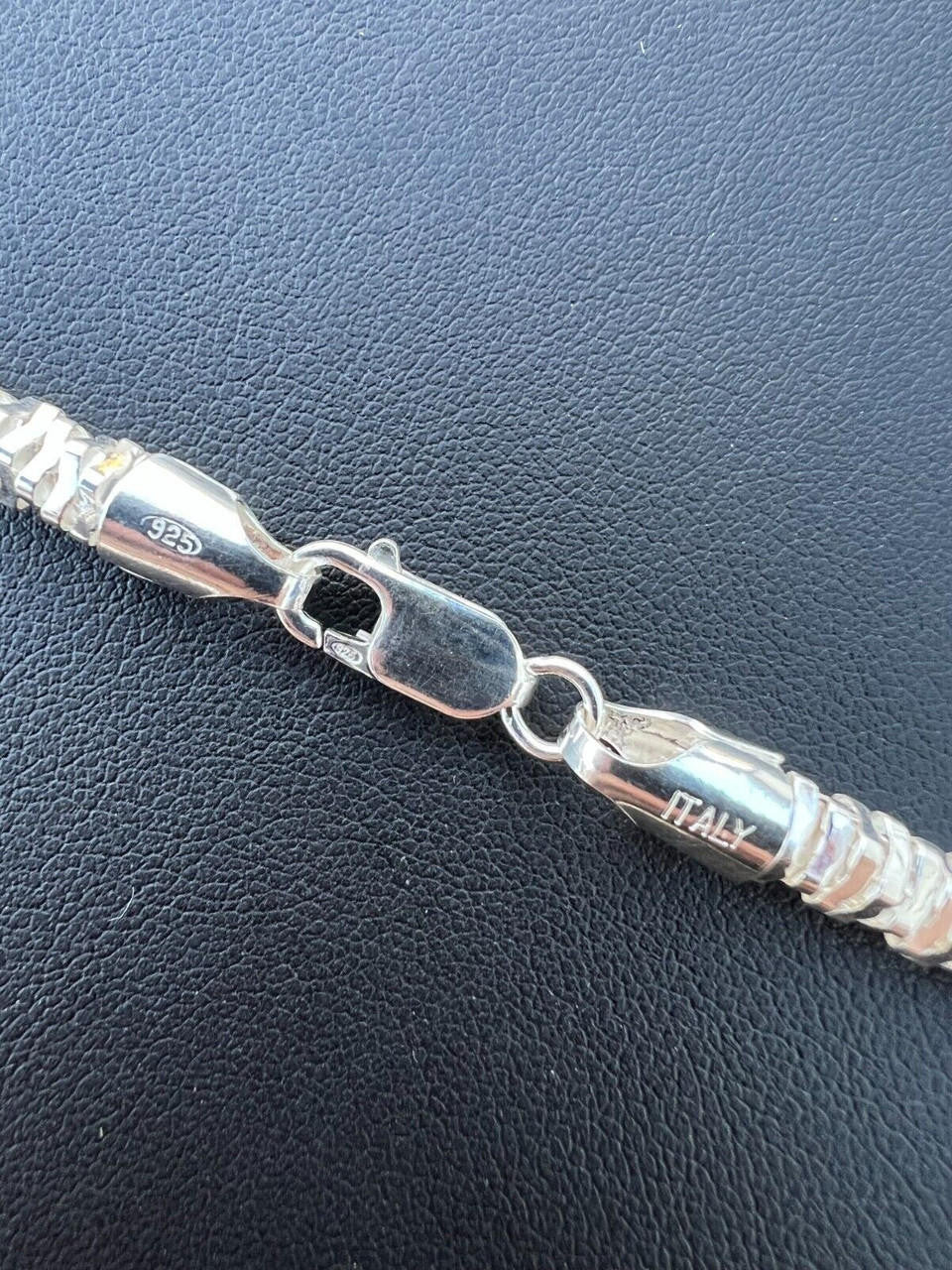 HarlemBling Real 925 Sterling Silver Diamond Cut Sparkle Ice Rope Chain Necklace 3-5mm ITALY