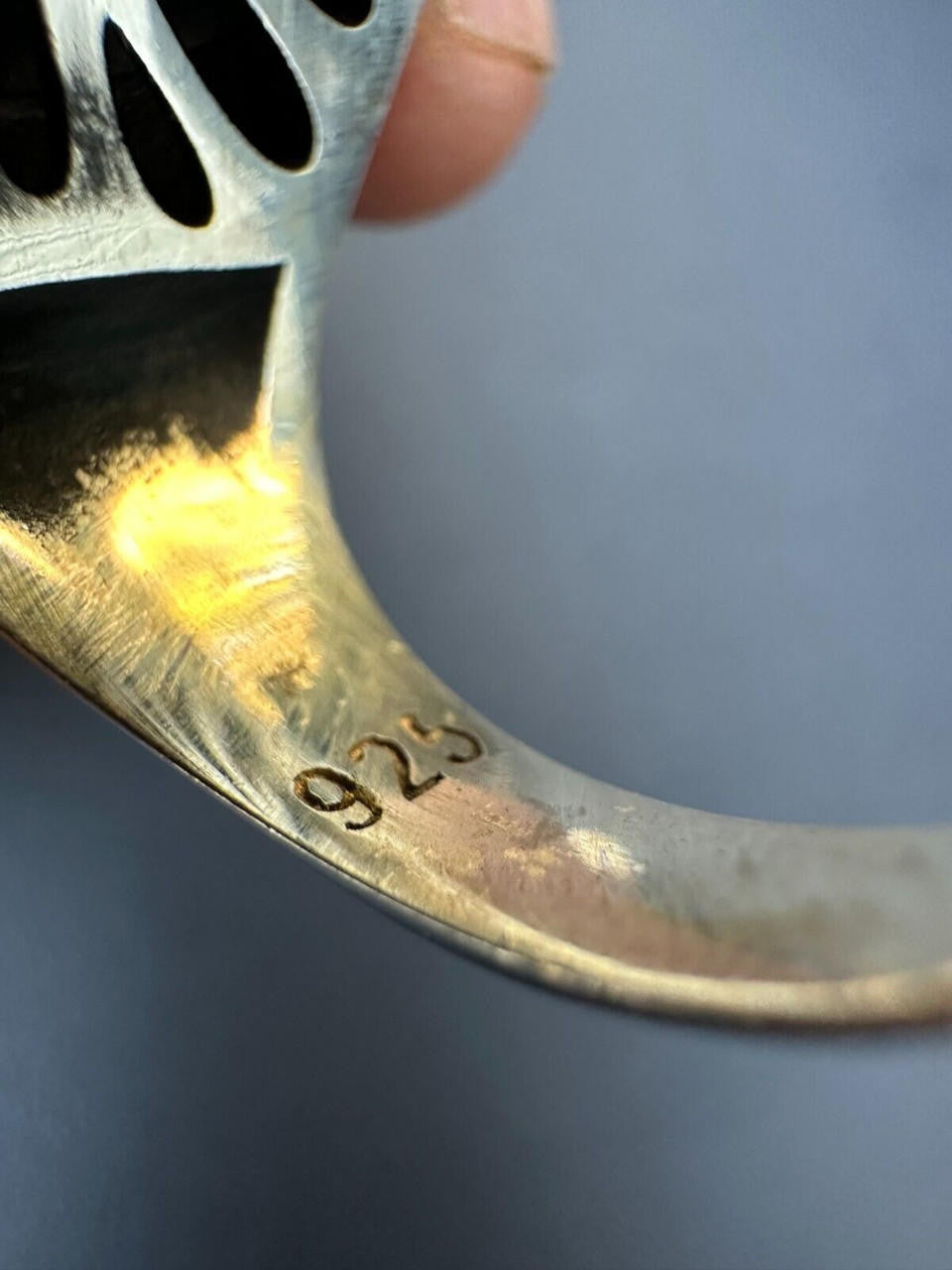 HarlemBling Real 925 Sterling Silver Lab Created Fire Blue Opal Gem Stone Ring Large Mens