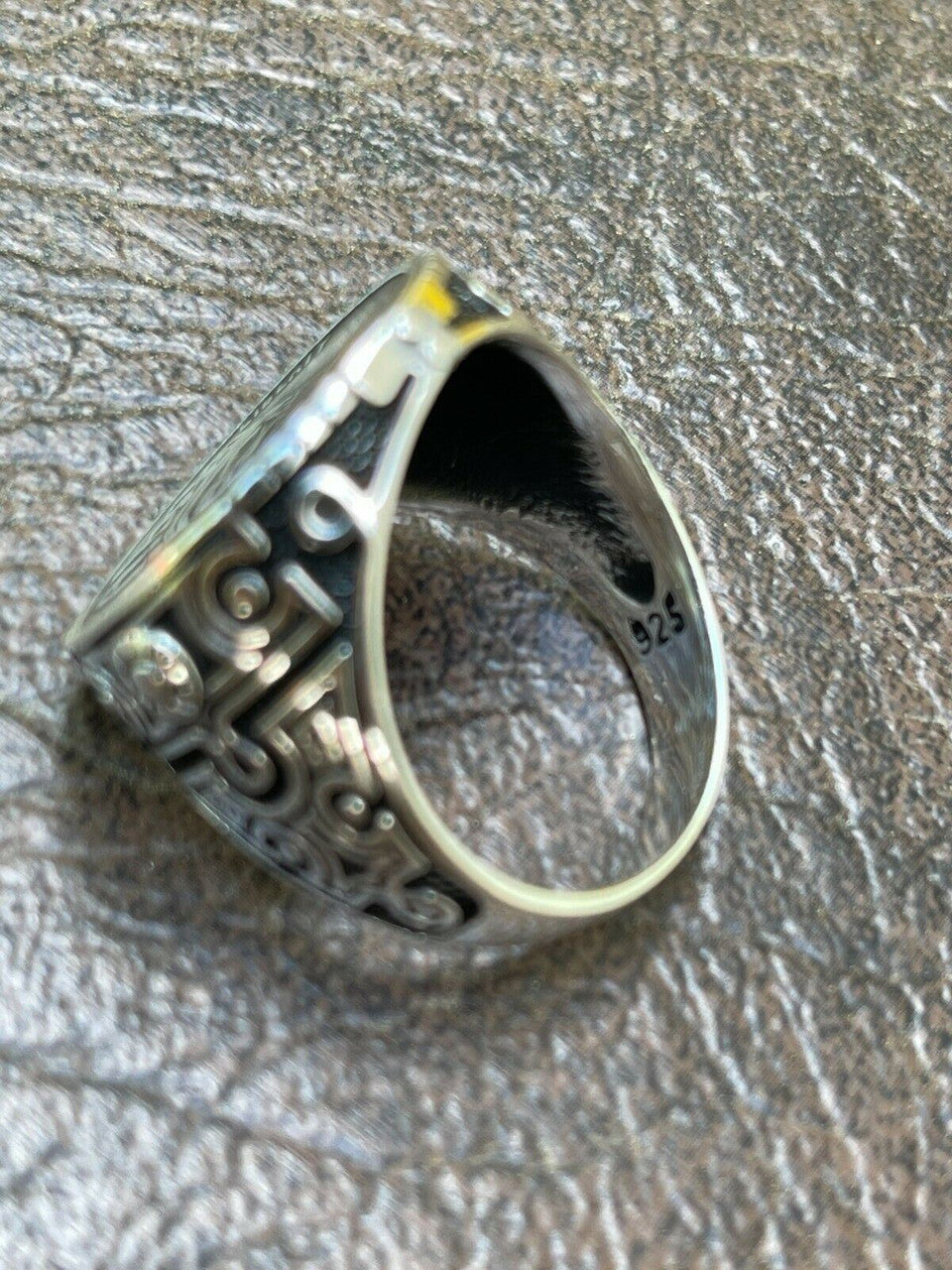 HarlemBling Real 925 Sterling Silver Mens Coin Ring Skull W Crown Death King Skeleton 7-13