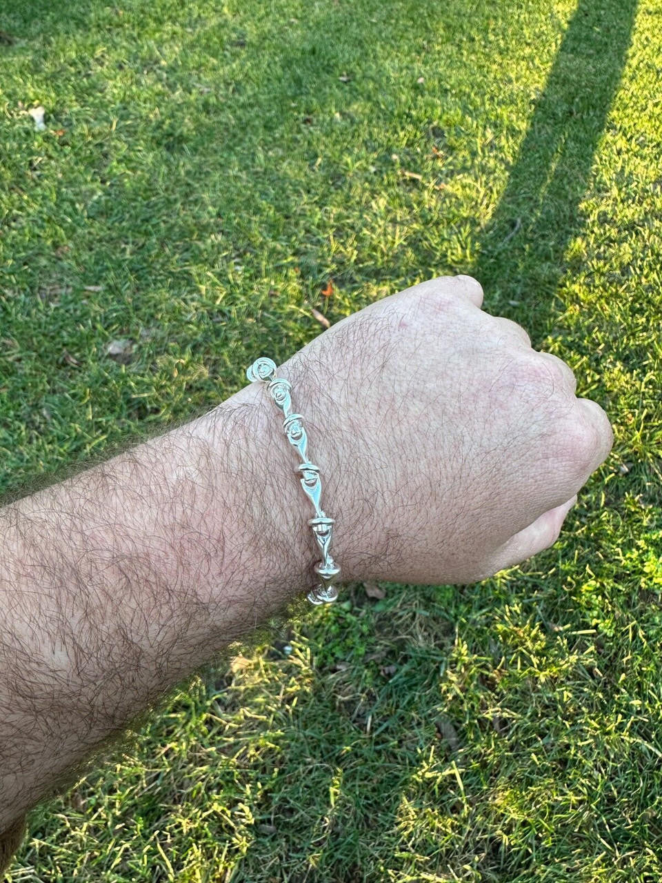 HarlemBling Real 925 Sterling Silver Mens Custom 8mm Barbed Wire Link Bracelet ITALY 7-9"