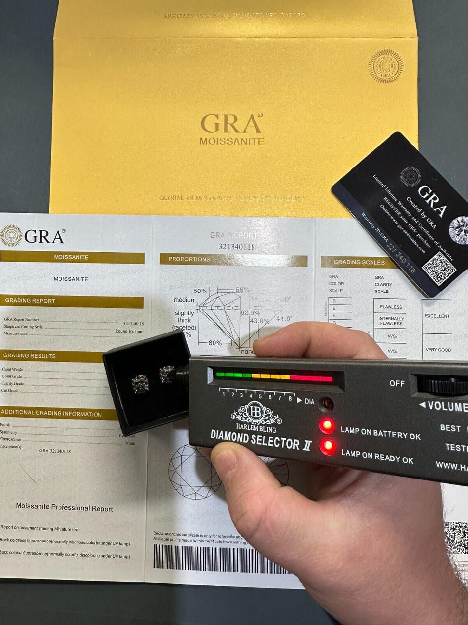 HarlemBling Real Black MOISSANITE Oxidized Rhodium 925 Silver Round Cluster Earrings Hip Hop