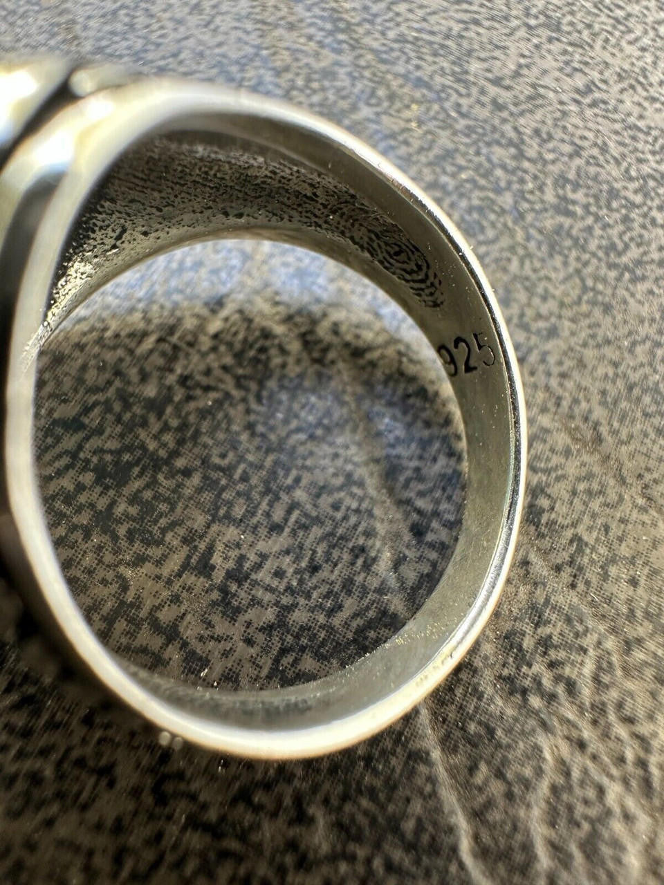 HarlemBling Real Blue Turquoise Gemstone Mens Real Solid 925 Sterling Silver Signet Ring