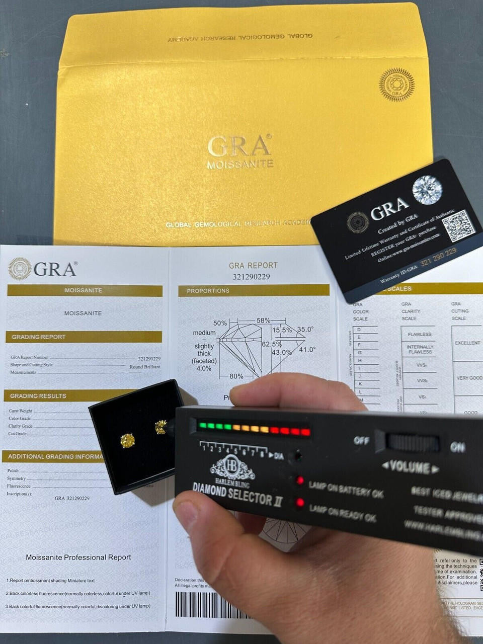 HarlemBling Real Canary Yellow Moissanite Screwback Stud Earrings 925 Silver 3-8mm Pass Test