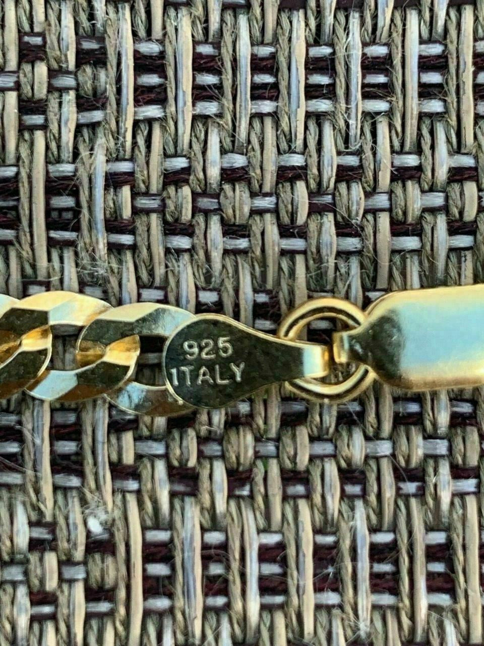 HarlemBling Real Cuban Link Chain Bracelet 14k Gold and Solid 925 Silver Two Tone Diamond Cut