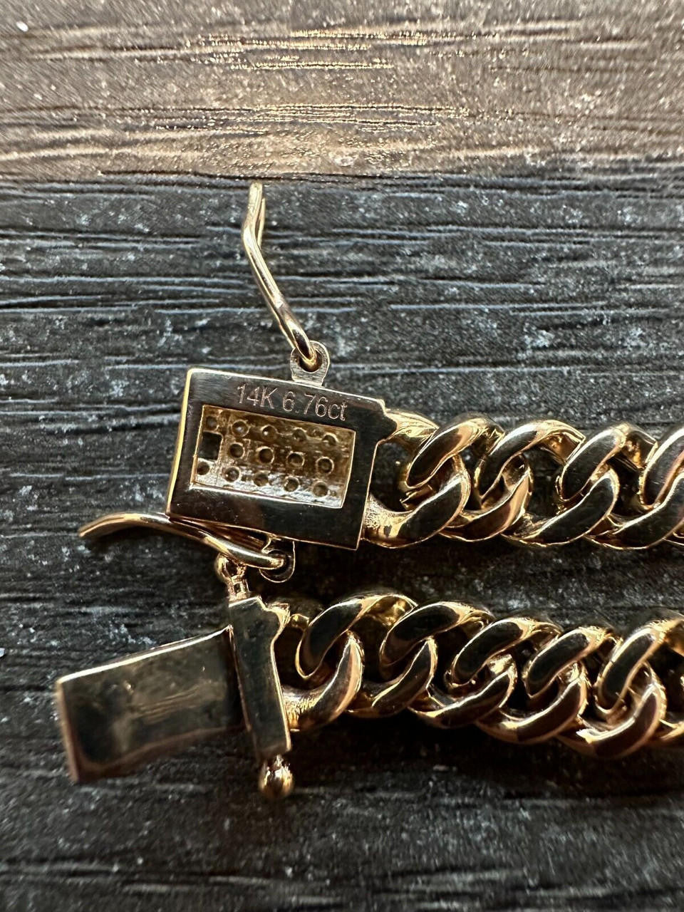 HarlemBling Real Diamond Solid 14k Yellow Gold Iced 6mm Miami Cuban Link Chain Necklace 6-8ct