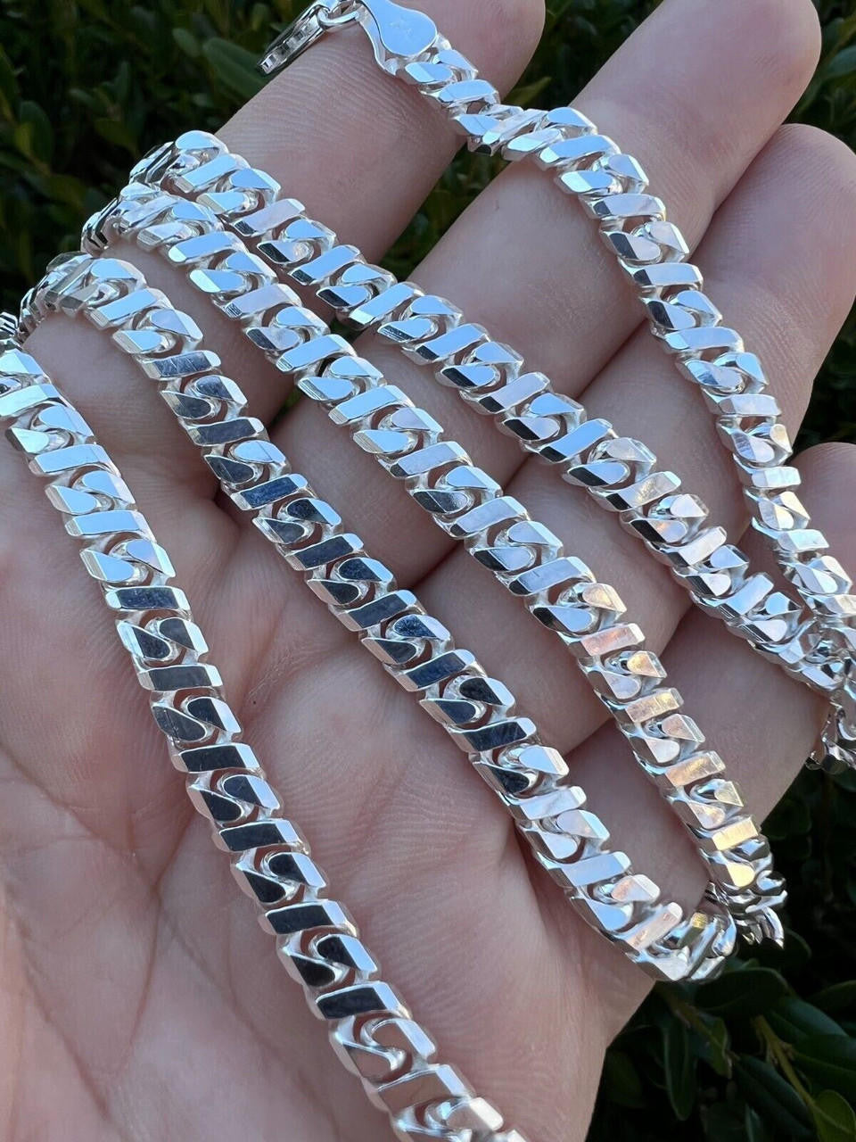 HarlemBling Real Dollar Cuban Link Chain Or Bracelet Solid 925 Sterling Silver ITALY 2.5-6mm