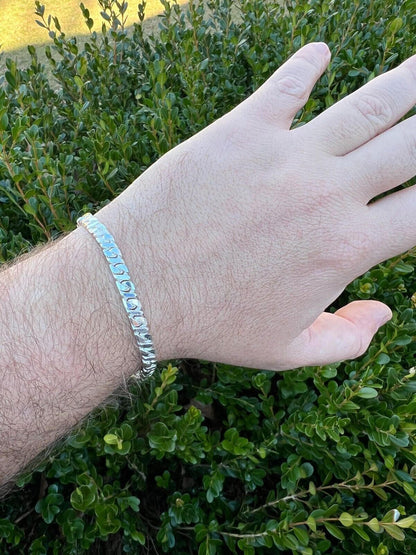 HarlemBling Real Dollar Cuban Link Chain Or Bracelet Solid 925 Sterling Silver ITALY 2.5-6mm