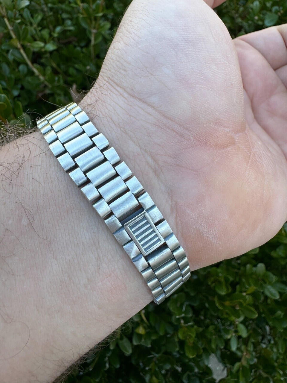 HarlemBling Real Mens Miami Presidential Rolex Bracelet W. Black Onyx Gemstone 925 Sterling Silver