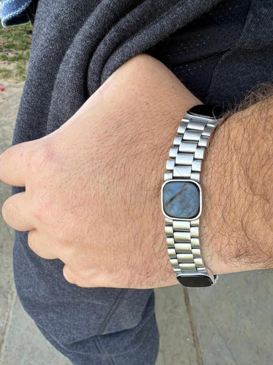 HarlemBling Real Mens Miami Presidential Rolex Bracelet W. Black Onyx Gemstone 925 Sterling Silver