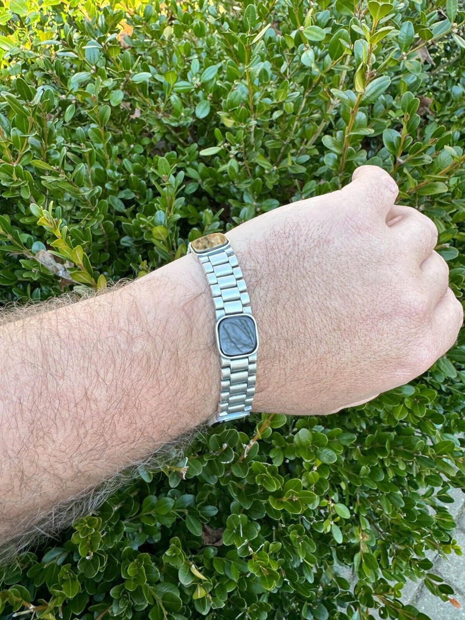 HarlemBling Real Mens Miami Presidential Rolex Bracelet W. Black Onyx Gemstone 925 Sterling Silver