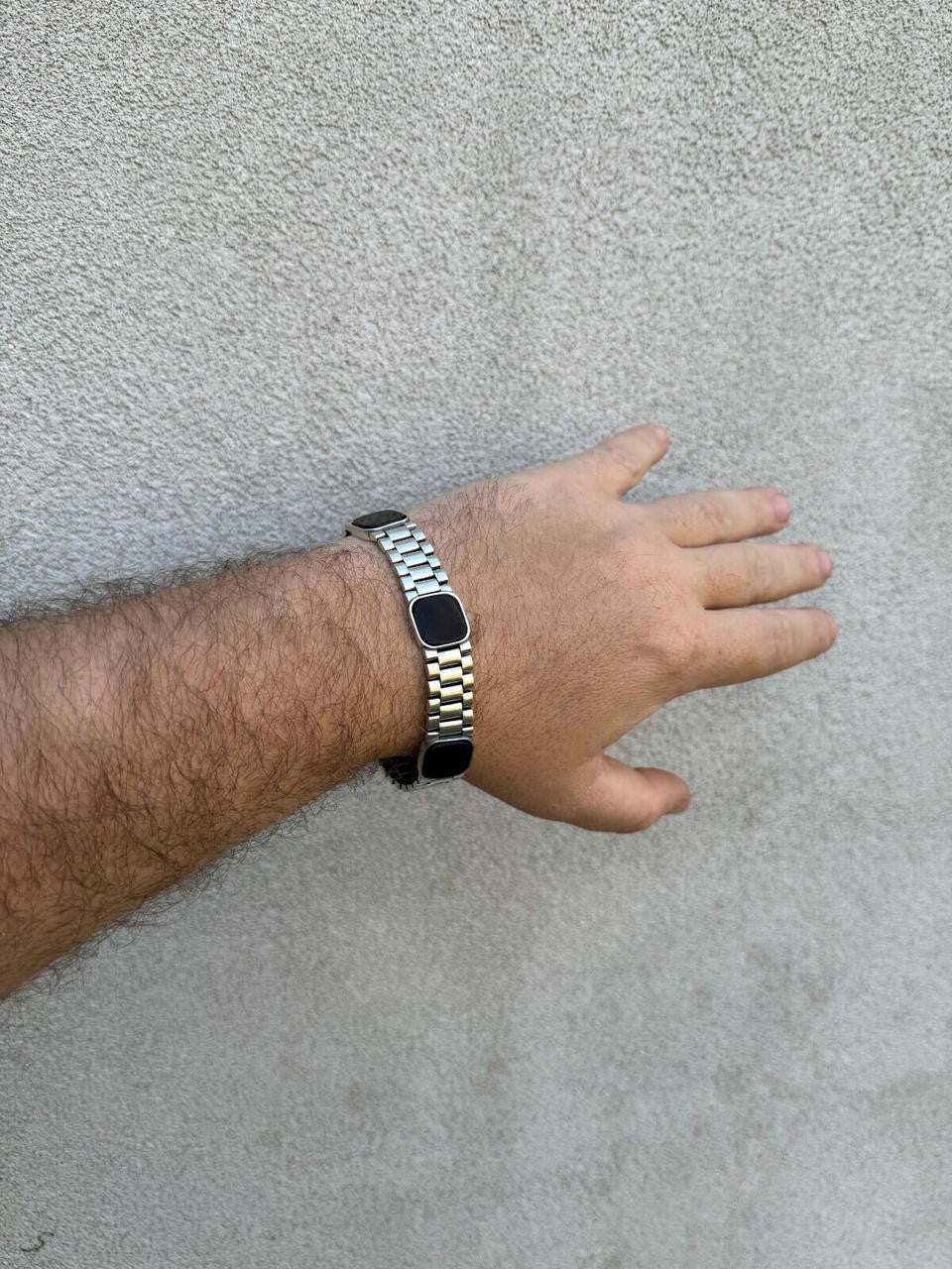 HarlemBling Real Mens Miami Presidential Rolex Bracelet W. Black Onyx Gemstone 925 Sterling Silver