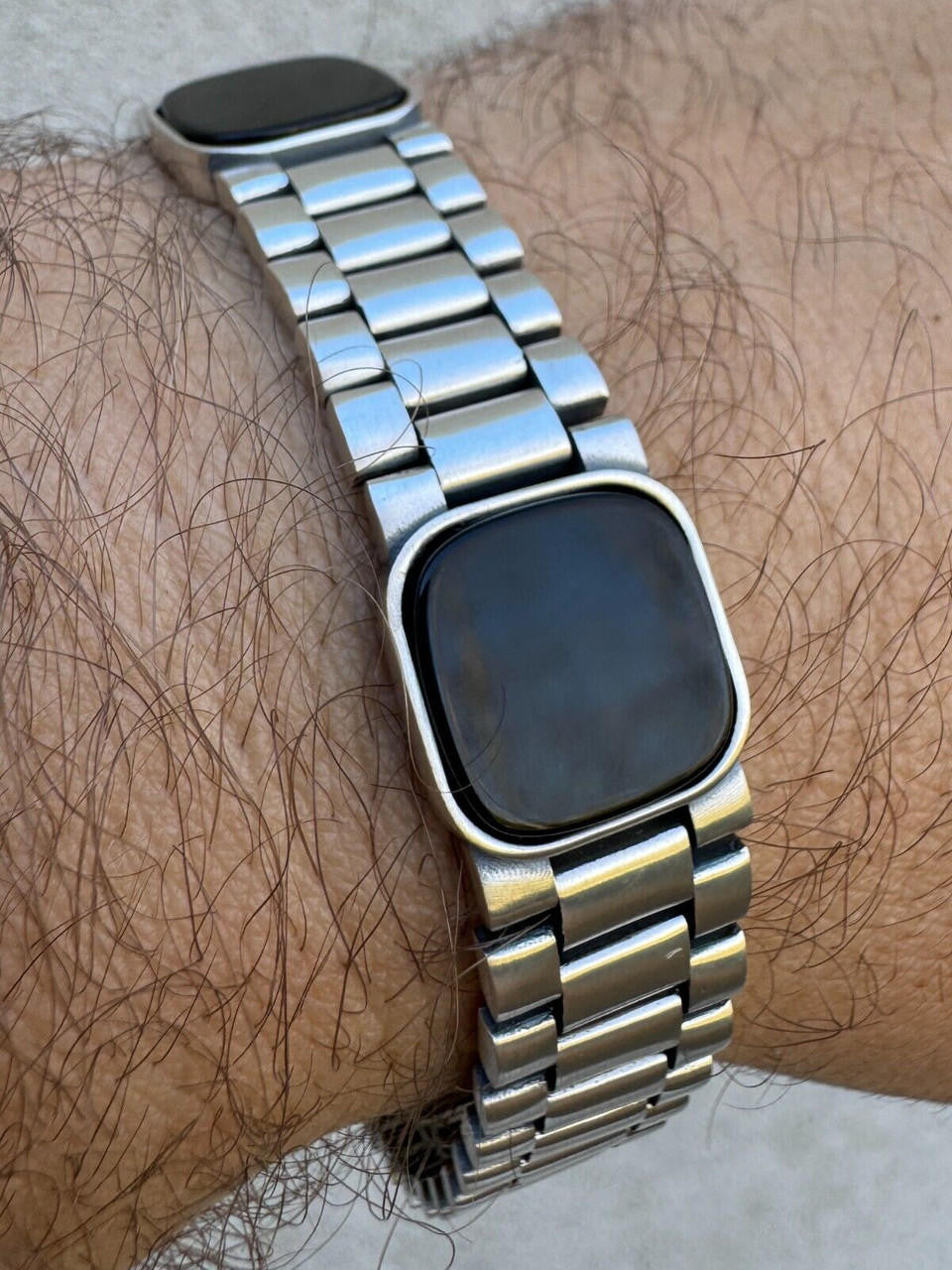 HarlemBling Real Mens Miami Presidential Rolex Bracelet W. Black Onyx Gemstone 925 Sterling Silver