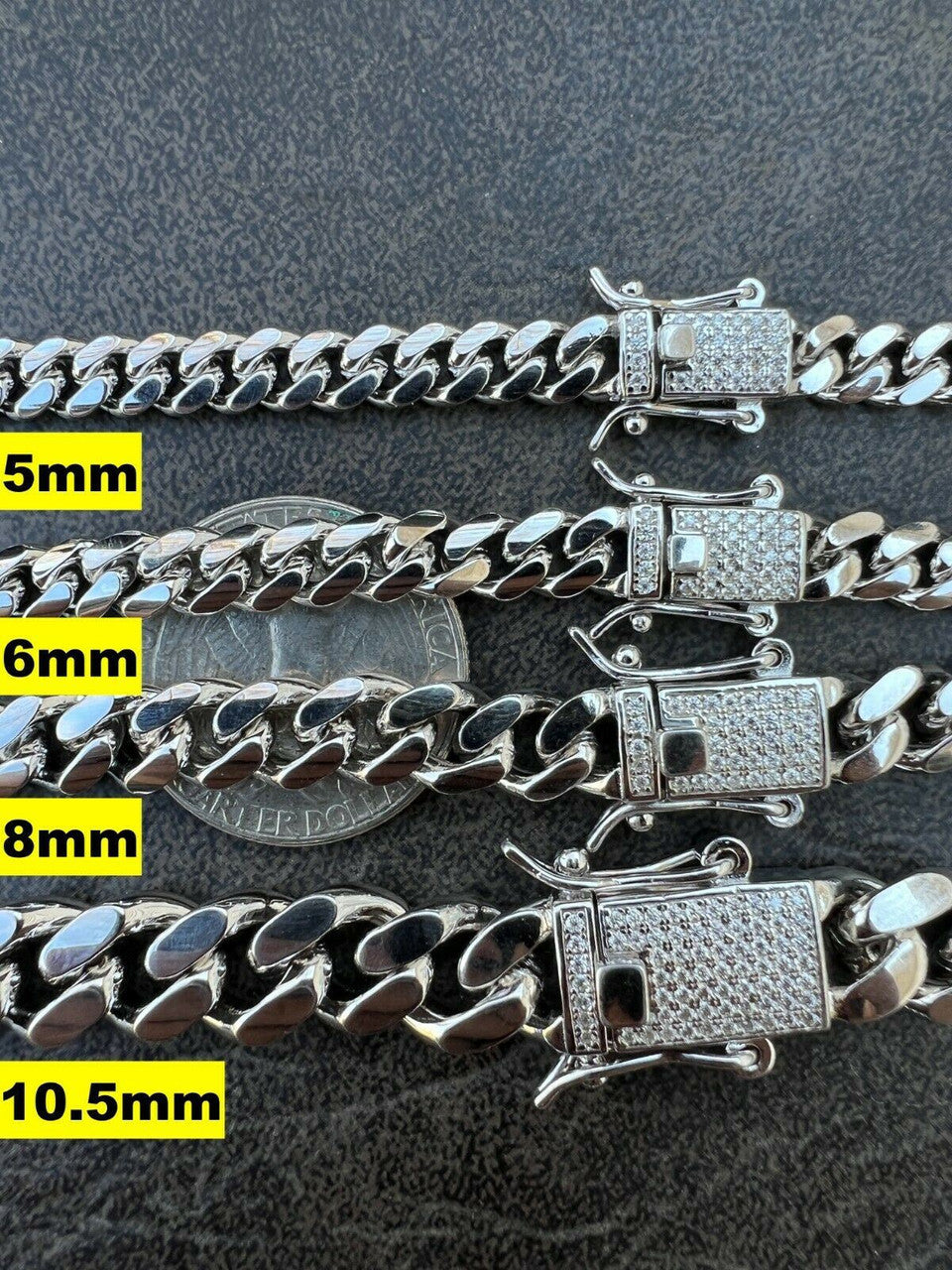 HarlemBling Real Miami Cuban Link Bracelet 925 Silver MOISSANITE Clasp Pass Diamond Tester