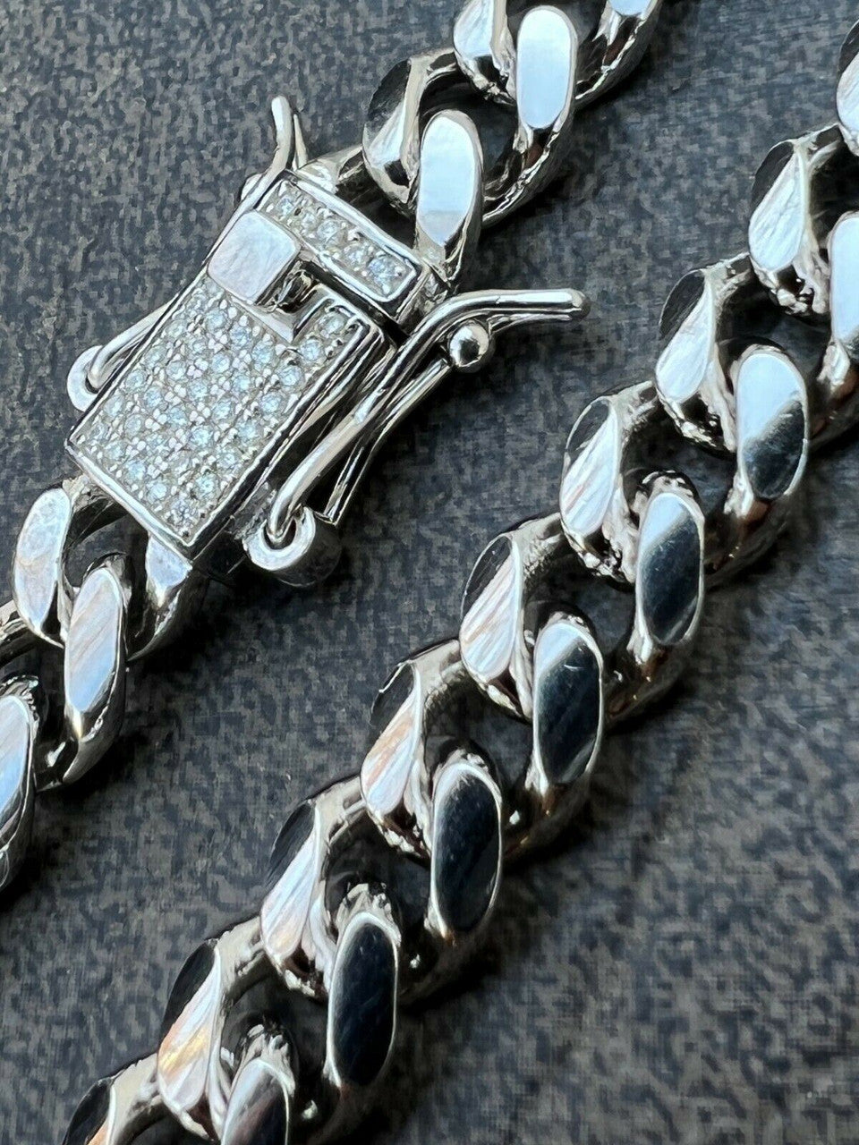 HarlemBling Real Miami Cuban Link Bracelet 925 Silver MOISSANITE Clasp Pass Diamond Tester