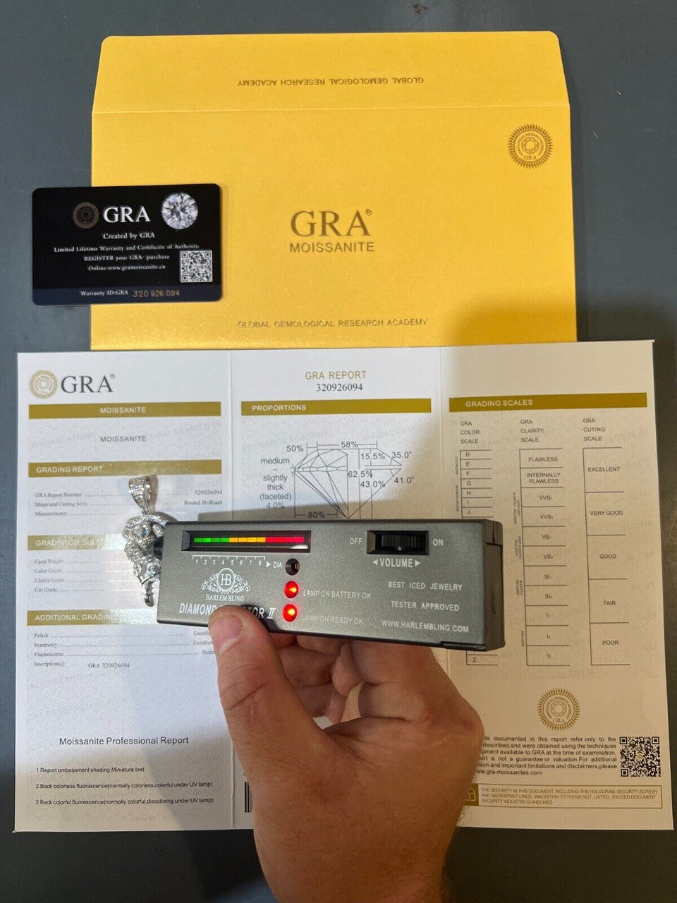 HarlemBling Real MOISSANITE 925 Silver Rose Flower Pendant Necklace Gold Plated 925 Iced