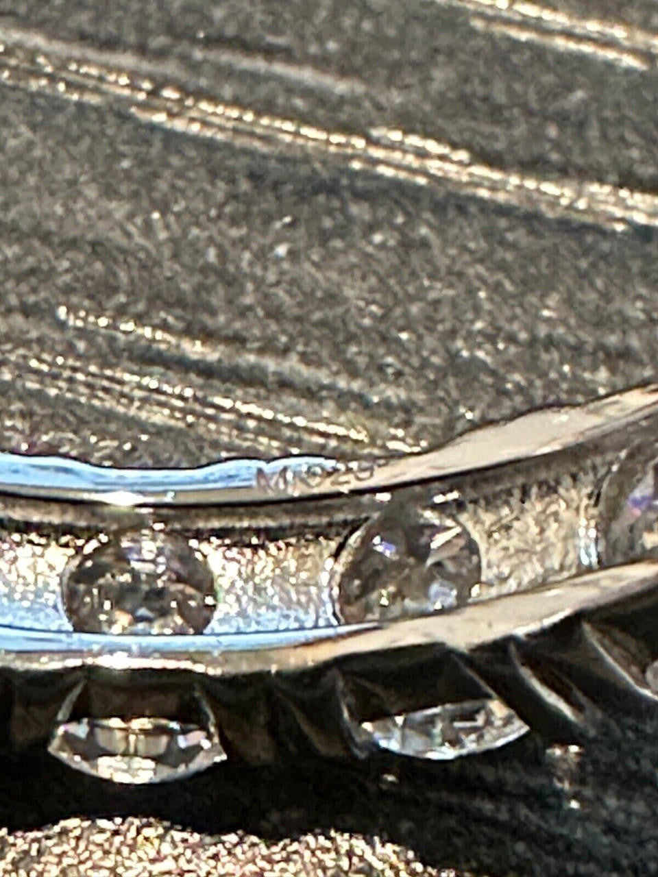 HarlemBling Real Moissanite Eternity Band Wedding Ring Pass Diamond Tester 925 Silver 2-5mm