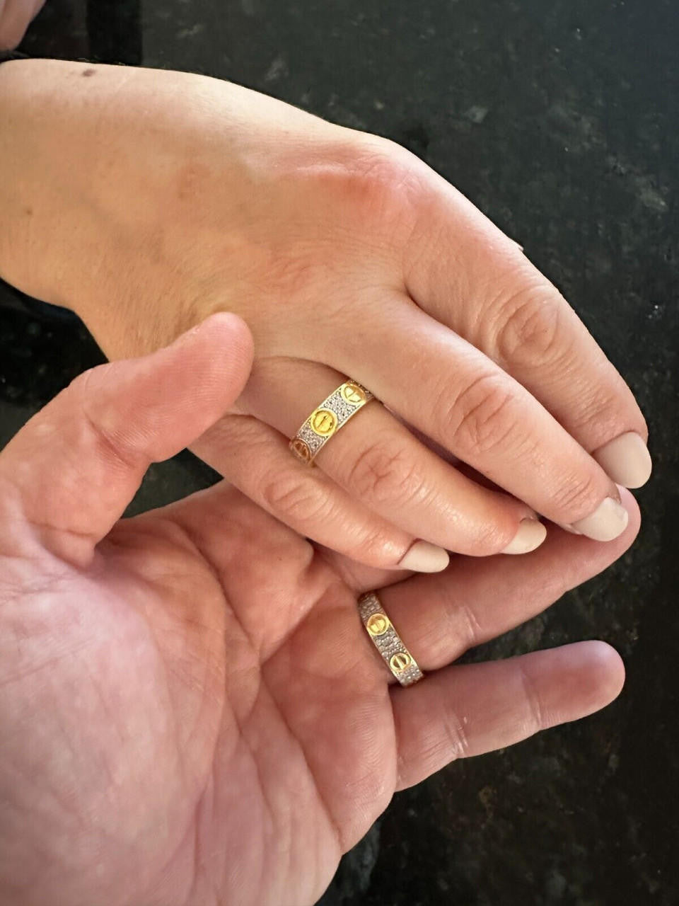 HarlemBling Real Moissanite "Screw" Eternity Band Love Ring 14k Gold Vermeil 925 Silver 5mm