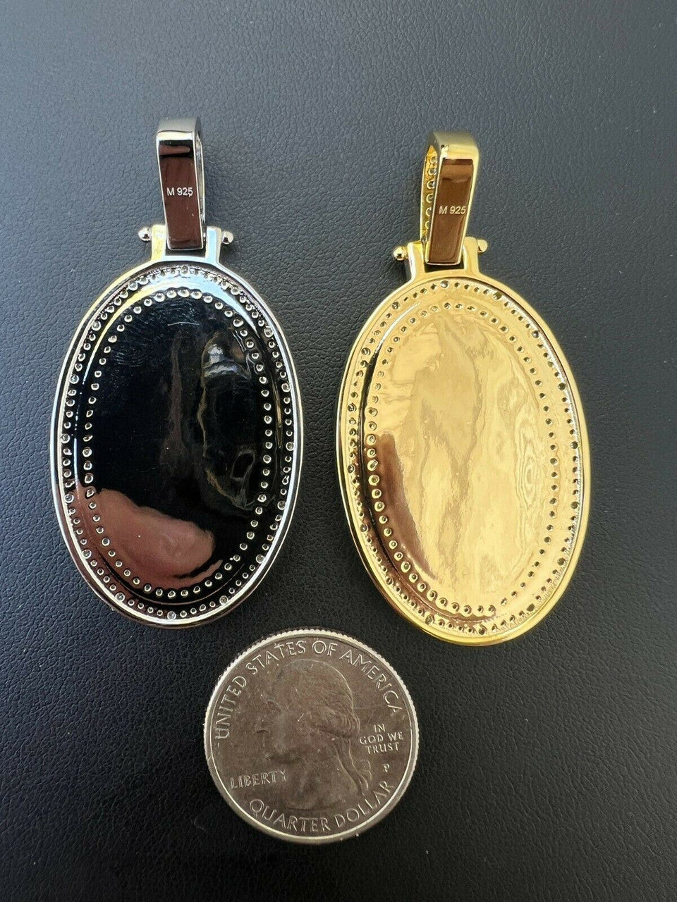 HarlemBling Real Moissanite St Christopher Necklace Pendant Iced Medallion Pass Diamond Test