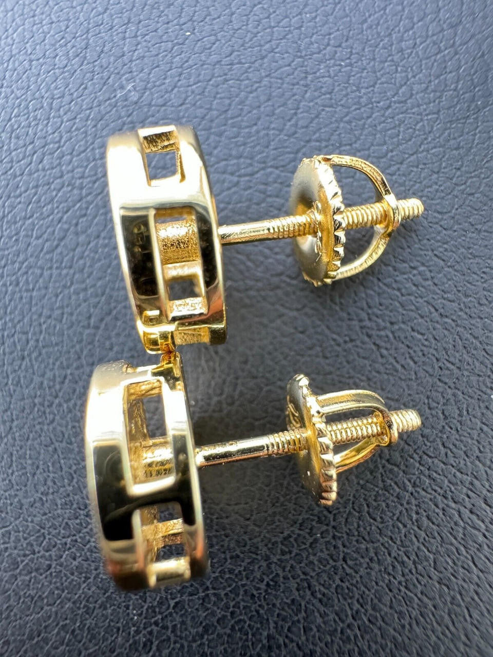 HarlemBling Real Moissanite Stud Earrings 925 Silver Iced Hip Hop Letter Initial Letter A-Z