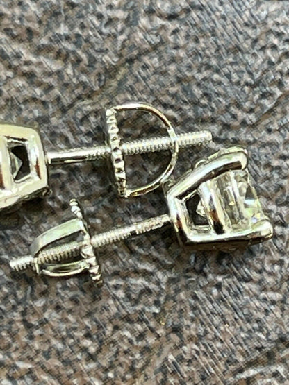 HarlemBling Real Moissanite Stud Earrings, Mens and Ladies, All Sizes 0.2-2ct