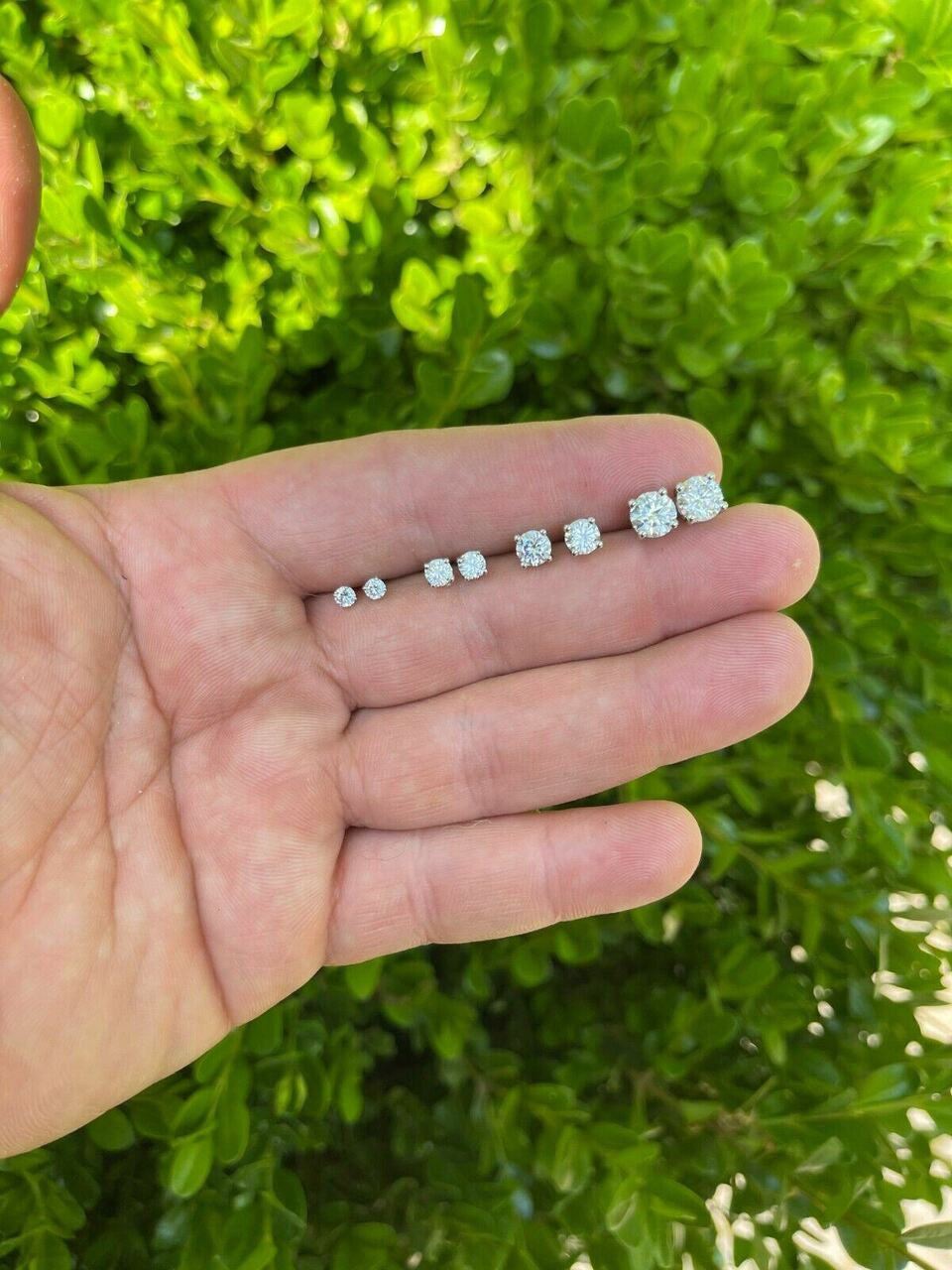 HarlemBling Real Moissanite Stud Earrings, Mens and Ladies, All Sizes 0.2-2ct