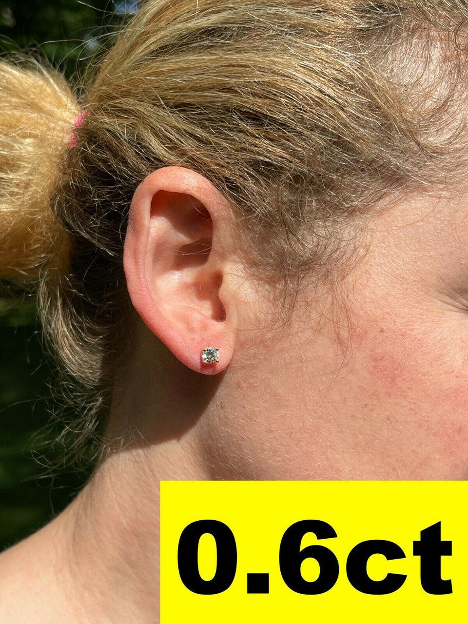 HarlemBling Real Moissanite Stud Earrings Pass Diamond Tester Size 0.2-2ct 14k Gold Vermeil