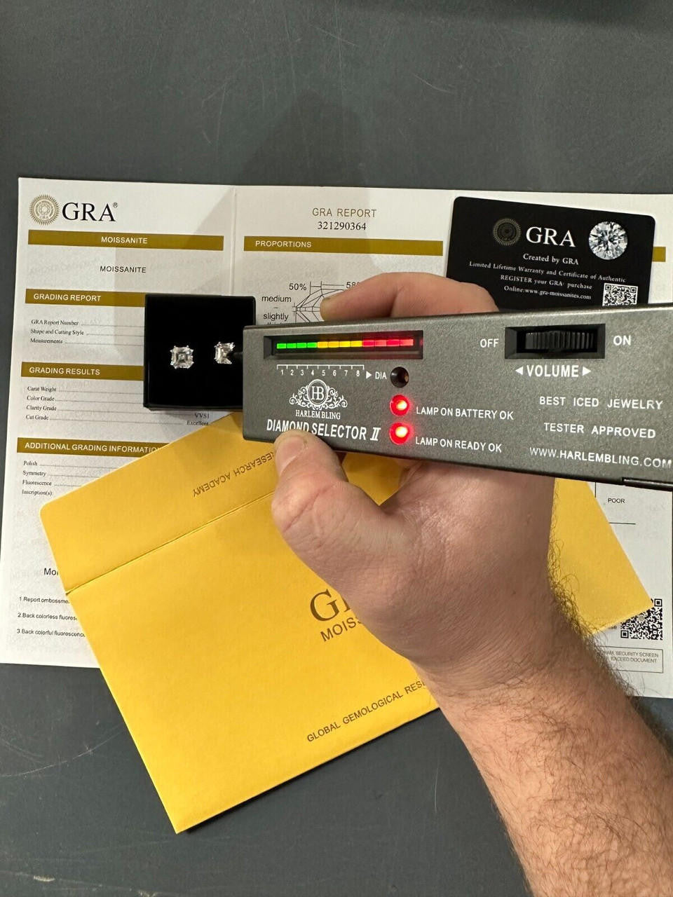 HarlemBling Real Moissanite Stud Earrings Square Asscher Cut 925 Silver Screwbacks 4mm-8mm