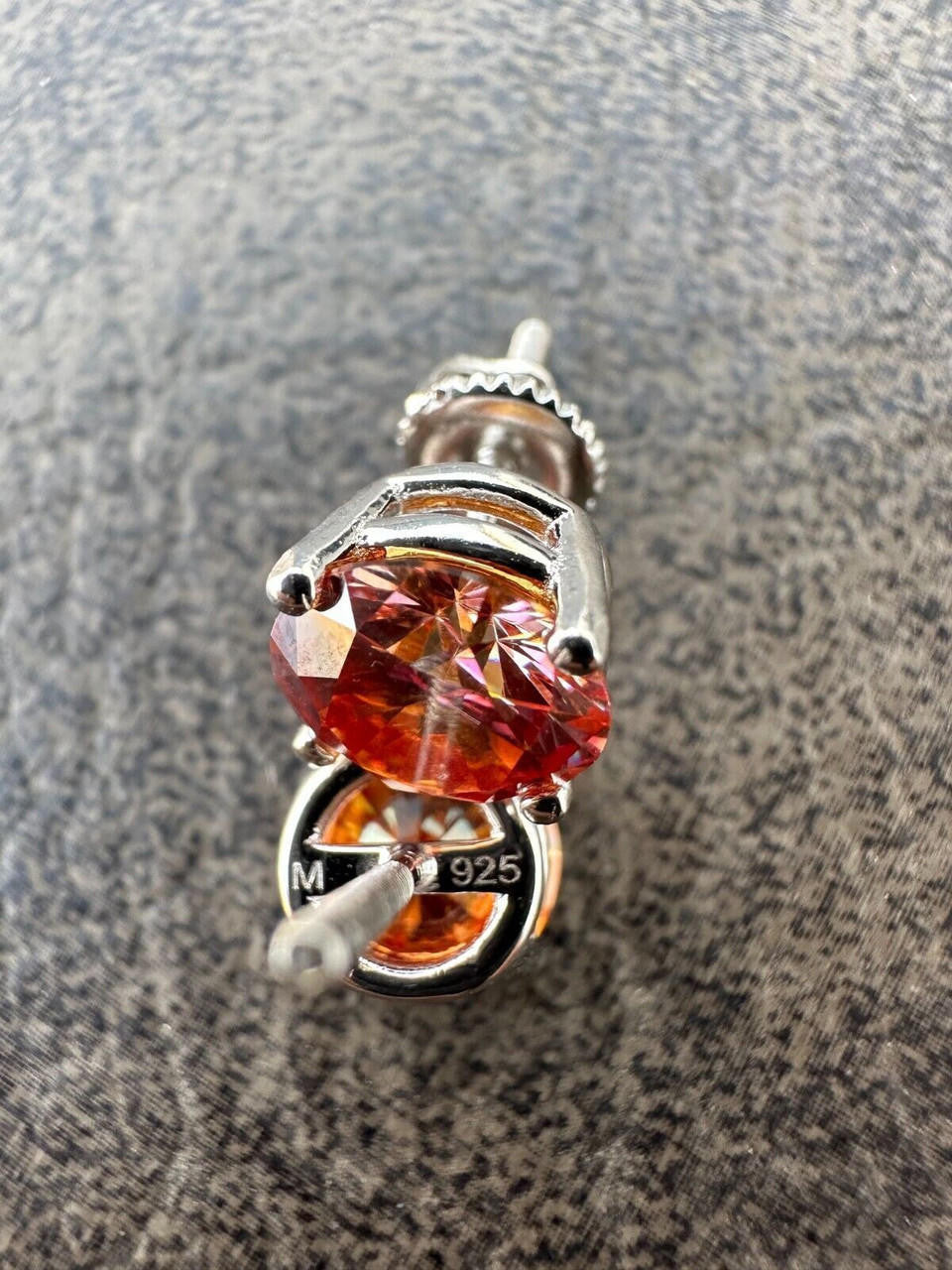 HarlemBling Real Pink Moissanite Screwback Stud Earrings 925 Silver 3-8mm Pass Diamond Test