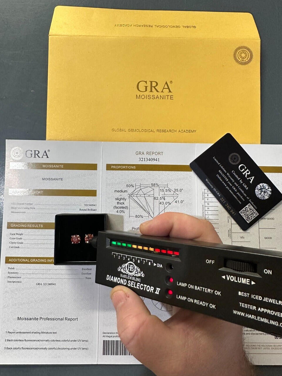 HarlemBling Real Pink Moissanite Screwback Stud Earrings 925 Silver 3-8mm Pass Diamond Test