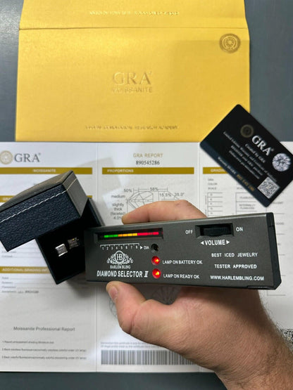 HarlemBling Real Solid 10k Yellow Gold Iced Kite Baguette Moissanite Earrings Men Ladies 8mm