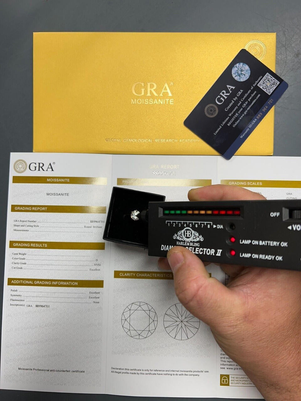 HarlemBling Real SolId 14k Yellow Gold 2ct 8mm VVS D Moissanite Engagement Solitaire Ring