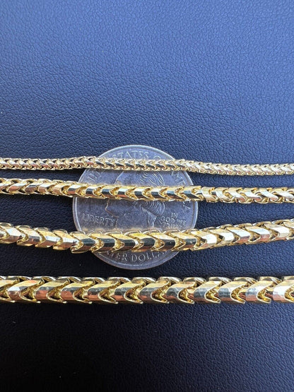 HarlemBling Real Solid 14k Yellow Gold Franco Chain Or Bracelet 2mm - 5mm Necklace 8-30