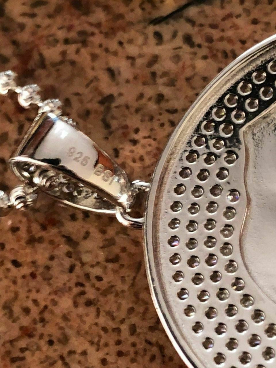 HarlemBling Real Solid 925 Silver AFRICA Map Flag Pendant Medallion 14k Gold Nigeria Diamond