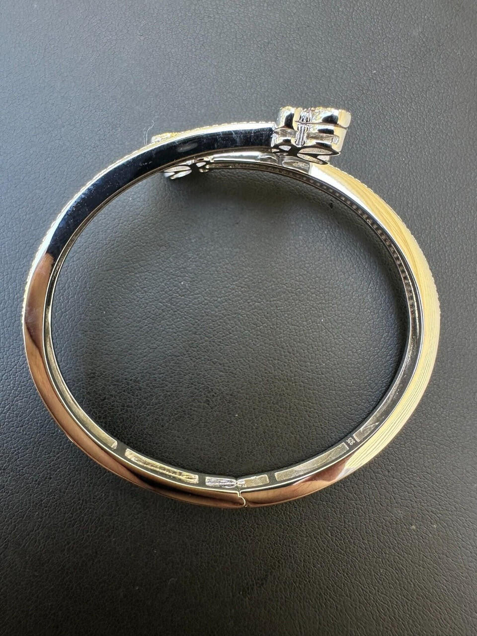 HarlemBling Real Solid 925 Silver Iced Baguette Butterfly Bangle Ladies Bracelet 5-7"  CZ